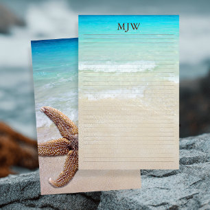 Ocean Background Lined Blank Writing Paper