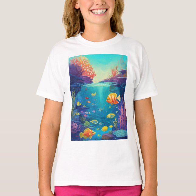 "Ocean Ballet: Fish in Motion" T-Shirt (Front)