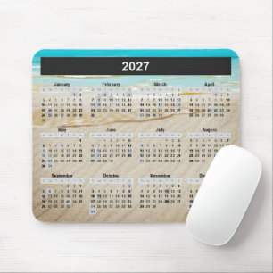 Ocean Beach 2027 Calendar Mouse Pad