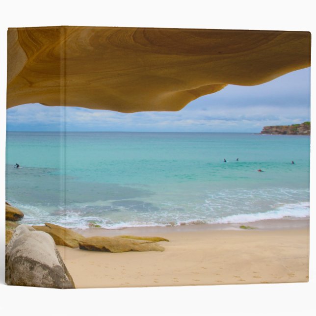 ocean beach 3 ring binder (Front/Spine)