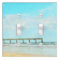 Ocean Beach and Fishing Pier Watercolor