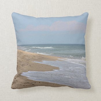 Ocean Beach And Waves Throw Pillow by backyardwonders at Zazzle