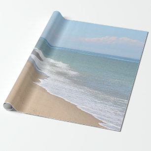 Ocean beach and waves wrapping paper