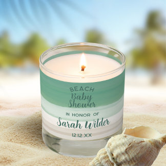 Ocean Beach Baby Shower Favor Scented Candle