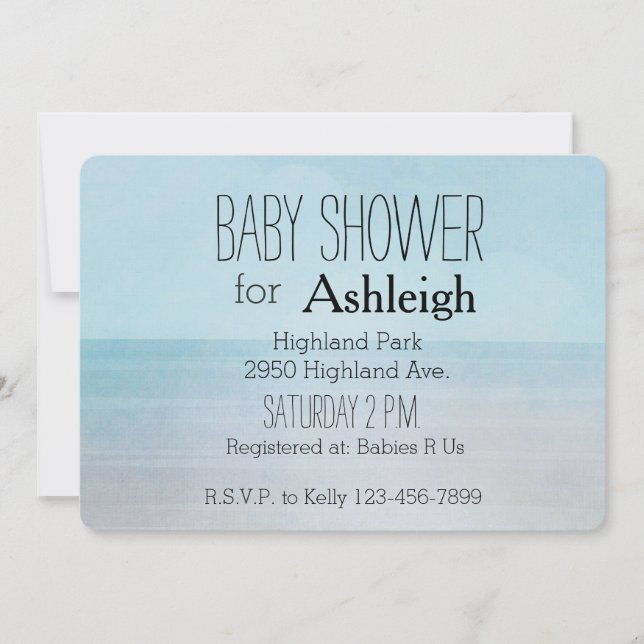 Ocean Beach baby shower Invitation (Front)