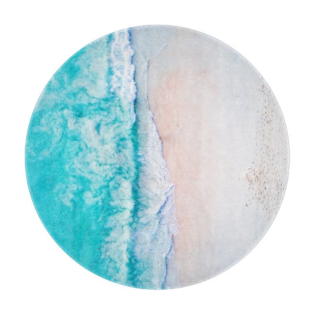 Ocean beach, beautiful landscape, travel theme. cutting board (Front)