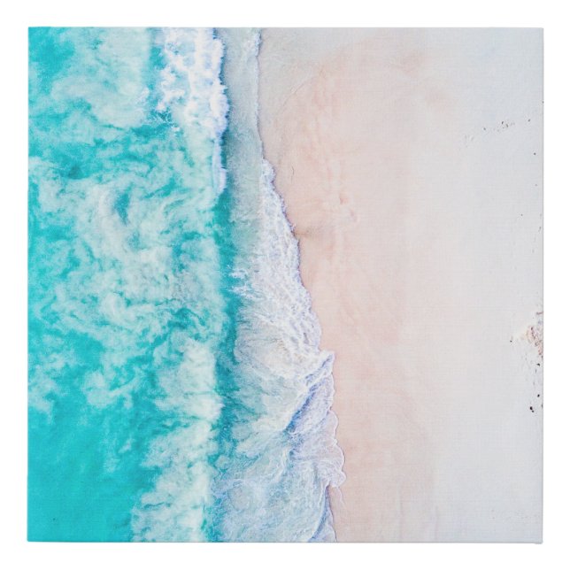 Ocean beach, beautiful landscape, travel theme. faux canvas print (Front)