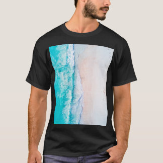 Ocean beach, beautiful landscape, travel theme. T-Shirt