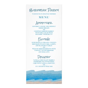 Ocean Beach Birthday Party Rack Card Ocean Beach Birthday Party Rack Card