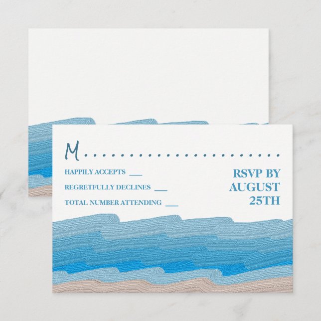 Ocean Beach Birthday Party RSVP Invitation (Front/Back)