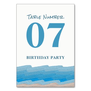 Ocean Beach Birthday Party Table No. Card Ocean Beach Birthday Party Table No. Card