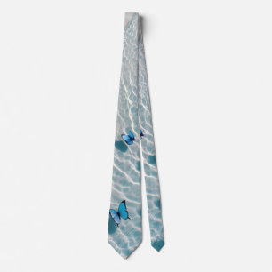 Ocean Beach Blue Butterfly Tie – Tropical Sea