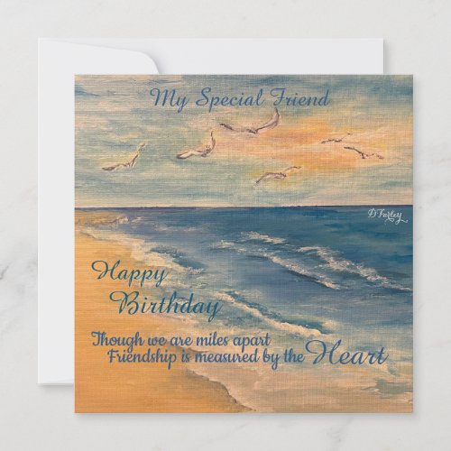 Ocean Beach Breeze Flat Thank You Card