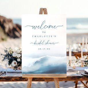 Ocean Beach Bridal Shower Welcome Sign