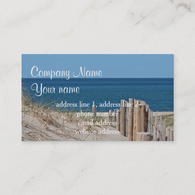 Ocean beach business card (Front)