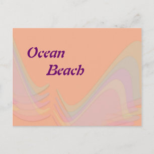 Ocean Beach California Pastel Wings Postcard