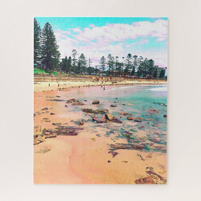 Ocean beach challenging puzzle (Vertical)