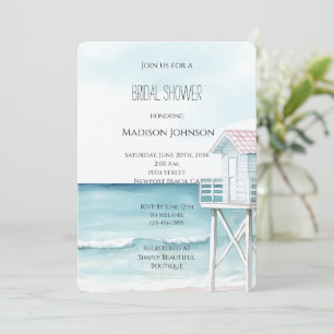 Ocean Beach Coastal Bridal Shower Invitation