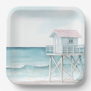Ocean Beach Coastal  Paper Plates