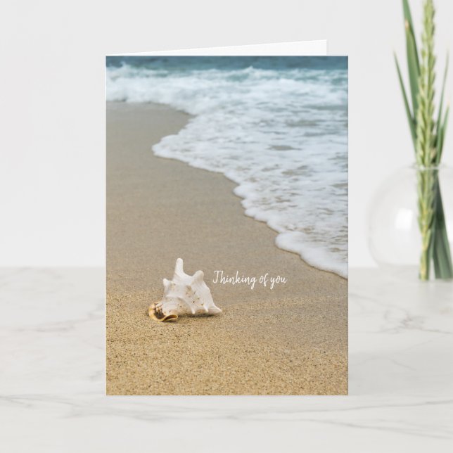 OCEAN BEACH CONCH SHELL SYMPATHY CARD (Front)