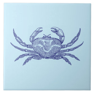 Ocean Beach Crab Ceramic Tile