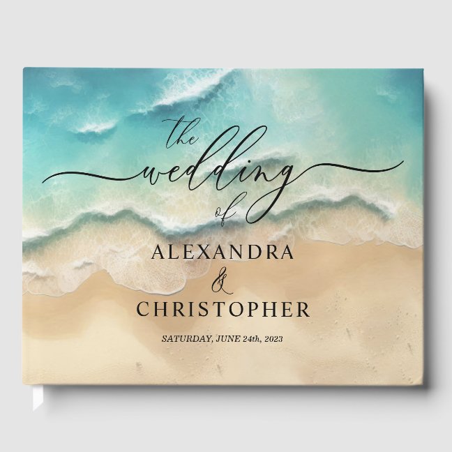 Ocean Beach Cute Signature Summer Guest Book