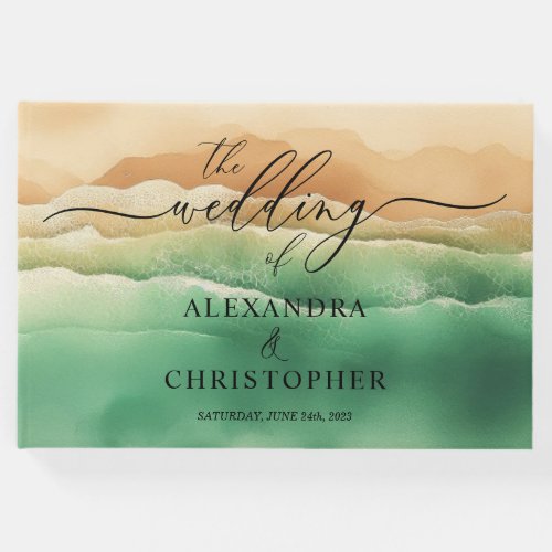 Ocean Beach Cute Signature Summer Sun Guest Book