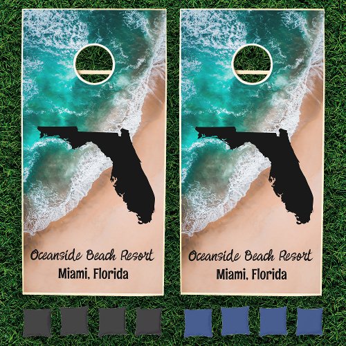 Ocean Beach Florida Resort Hotel Cornhole Set