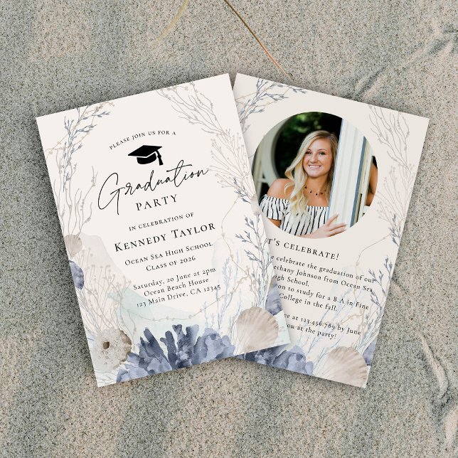 Ocean Beach Graduation Party Invitation (Creator Uploaded)
