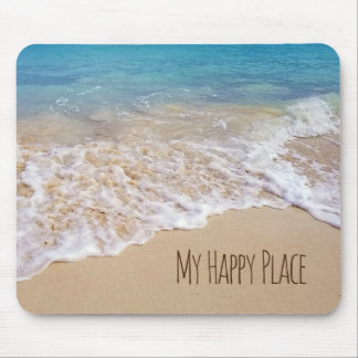 Ocean Beach Happy Place Mouse Pad