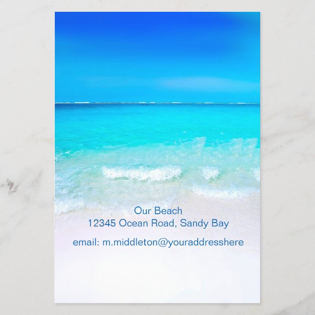 Ocean Beach Holiday Rental Information Flyer (Back)