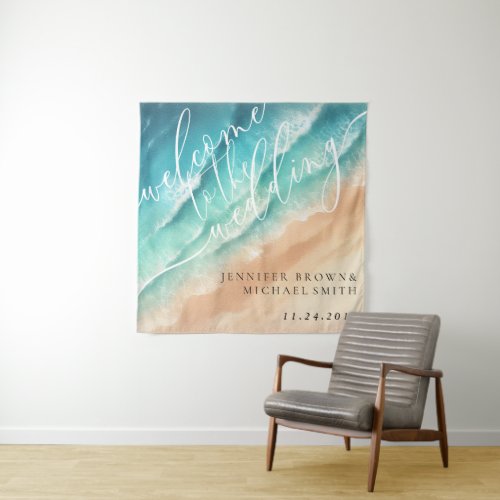 Ocean Beach Hot Party Welcome Wedding Tapestry