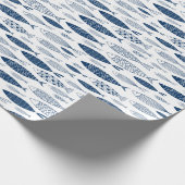 Ocean Beach Nautical Fish Pattern Wrapping Paper (Corner)