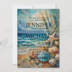 Ocean Beach Nautical Wedding Invitations