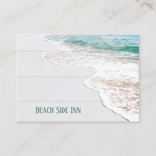 Ocean Beach On Wood Business Card