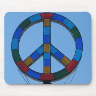 Ocean Beach Peace Sign Mouse Pad