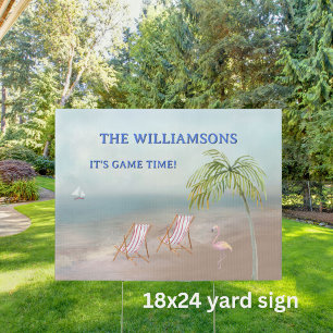Ocean Beach Personalized Yard Sign