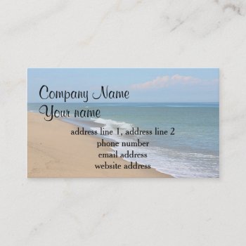 Ocean Beach Photo Business Card by backyardwonders at Zazzle