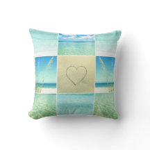 Ocean Beach Photo Collage Pillow