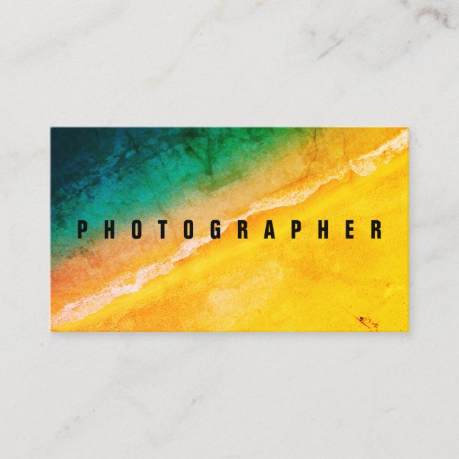 Ocean beach photo cover business card (Front)