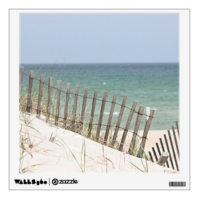 Ocean beach photo wall decal (Front)