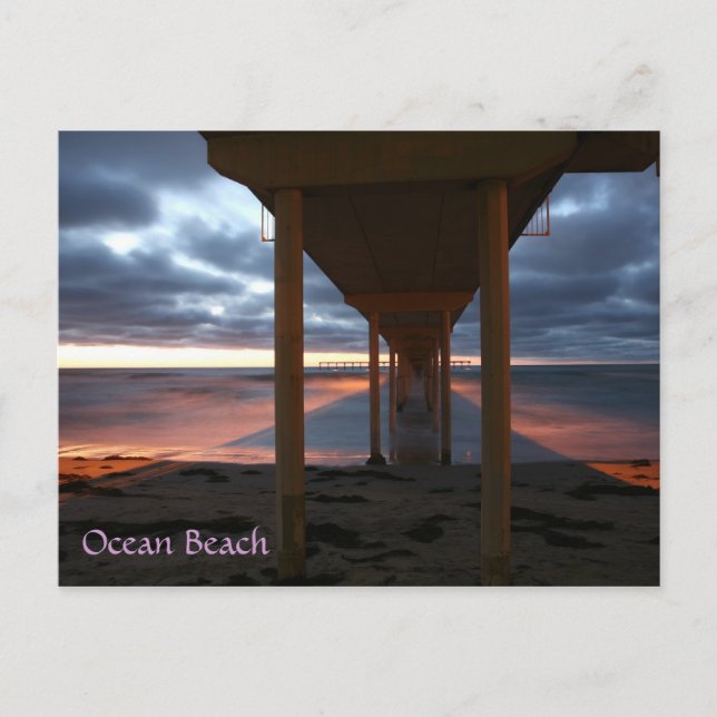 Ocean Beach pier Postcard (Front)