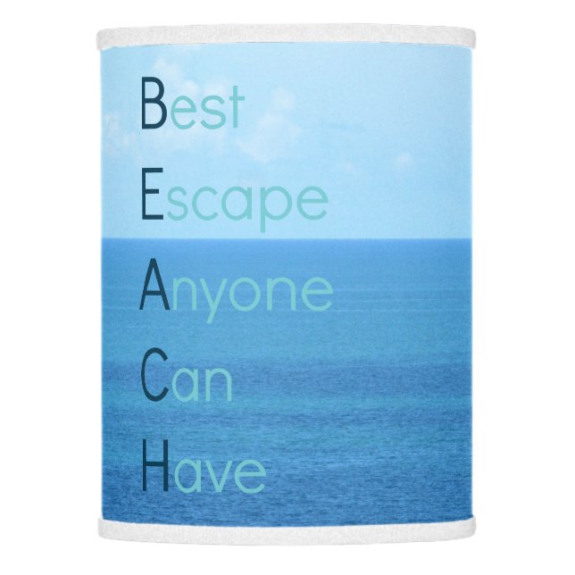 Ocean Beach Quote Lamp Shade (Front)