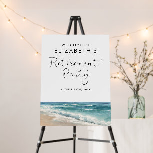 Ocean Beach Retirement Party Welcome Sign
