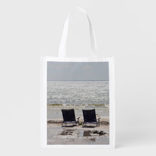 Ocean beach reusable grocery bag