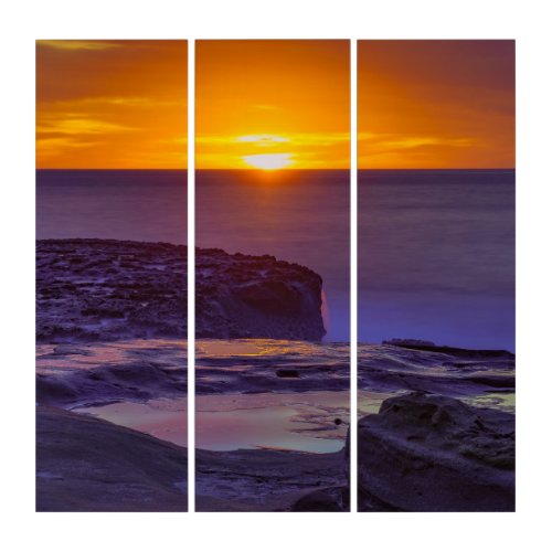 Ocean Beach San Diego Mars Sunset Triptych