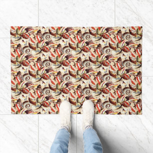 Ocean Beach Sandy Sea Shells Pattern Doormat