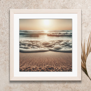 Ocean Beach Scene Coastal Boho Wall Art