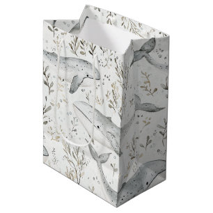 Ocean Beach Sea Grey Whales Medium Gift Bag