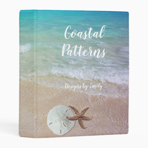 Ocean Beach Sea Star Sand Dollar Mini Binder